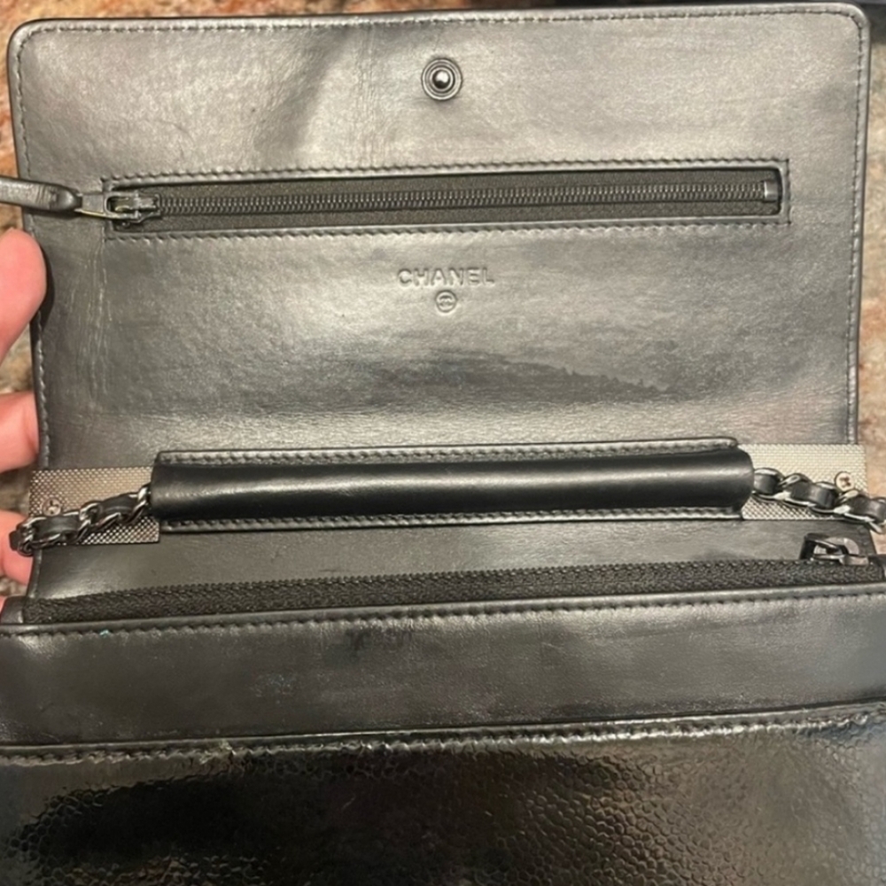 🦄 Customized Chanel Black Patent  Leather WOC Chain Bag - Picture 9 of 14